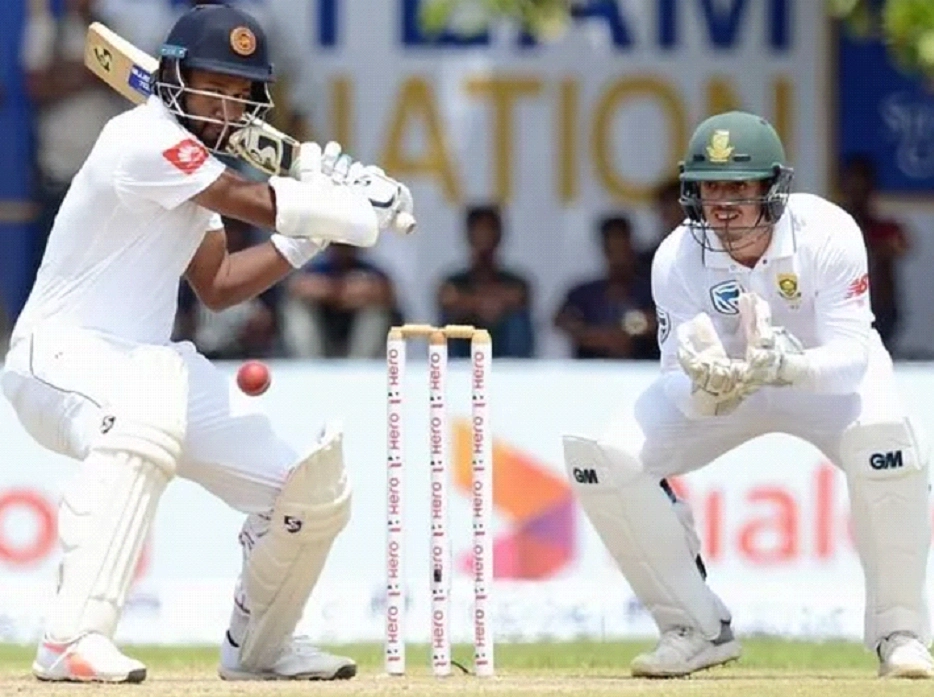 Test match between South Africa and Sri Lanka.