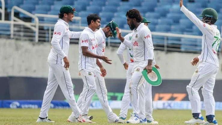 Bangladesh celebrated their first Test win in the West Indies in 15 years with a 101-run victory.