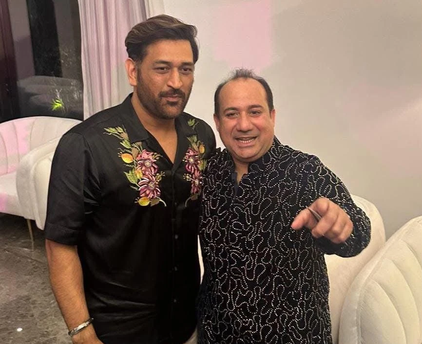 The interaction between Rahat Fateh Ali Khan and MS Dhoni has sparked a lot of excitement.