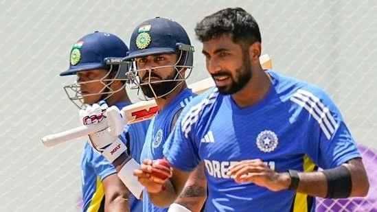 Jasprit Bumrah and Virat Kohli engaged in an intense net session at the Adelaide Oval.