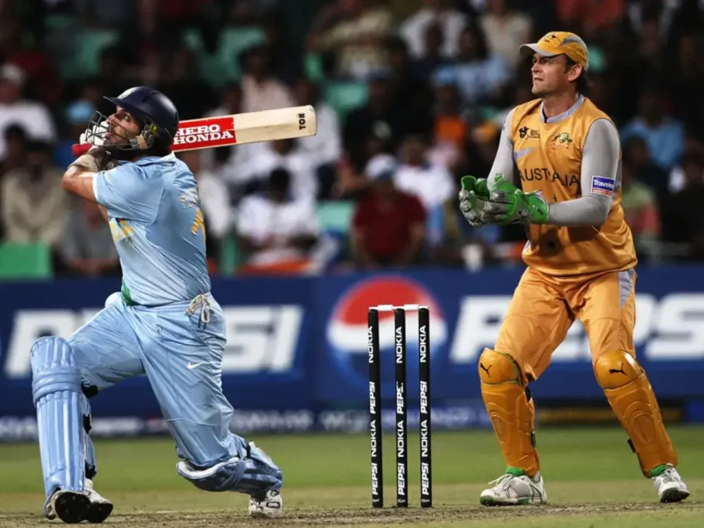 Yuvraj Singh scored 70 runs off 30 balls in the Semi-Finals.