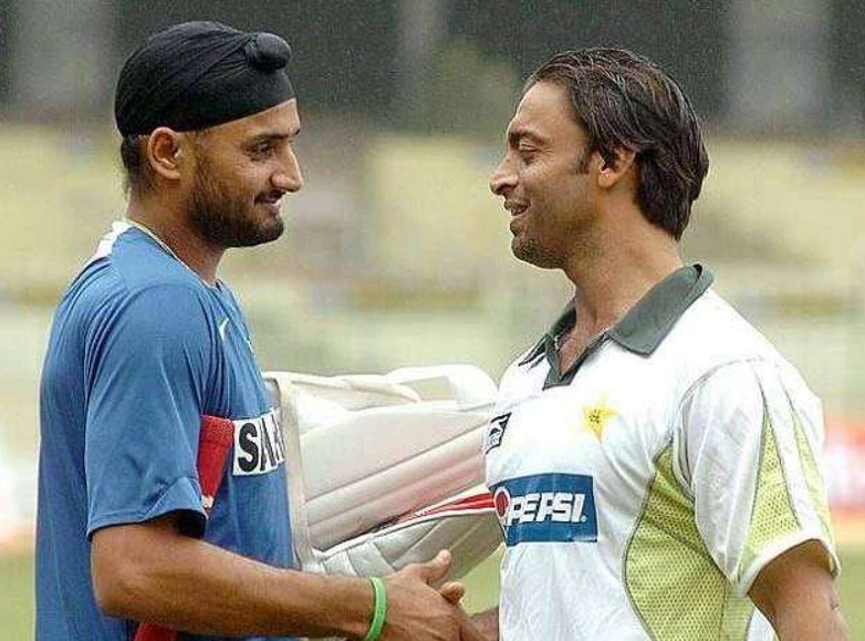 Shoaib Akhtar and Harbhajan Singh recreated their fiery clash in a viral video.