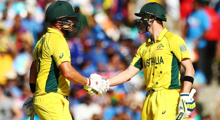 Aaron Finch and Steve Smith formed a 182 runs partnership against India in the Semi-Finals.