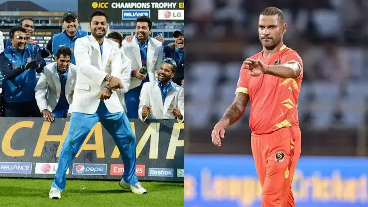 Shikhar Dhawan recalled India's 2013 Champions Trophy win, his award, and Kohli's celebration.