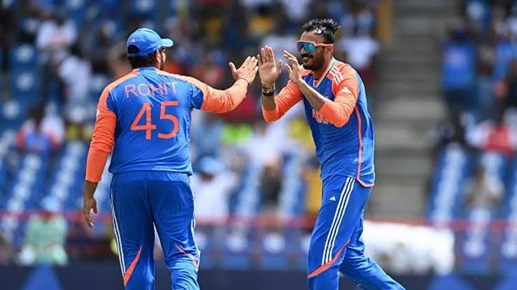 Video of Rohit Sharma's drop denies Axar Patel a hat-trick in ICC.