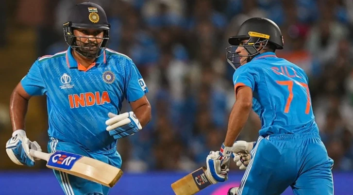 Rohit Sharma and Shubman Gill had a partnership of 71 runs in the Semi-Finals.