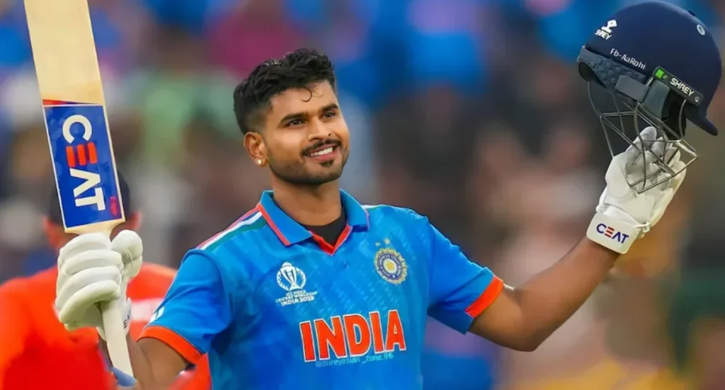 Shreyas Iyer scored 105 runs off 70 balls against New Zealand in the Semi-Finals.