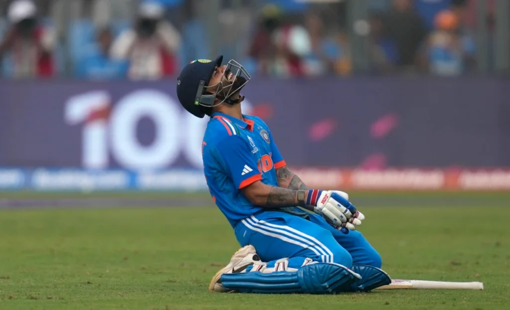 Virat Kohli scored 117 runs in the Semi-Finals against New Zealand.