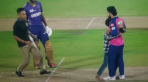 A heartwarming moment of a fan gesture expressing admiration and respect for Riyan Parag.