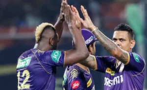 DC were defeated against KKR and Sunil Narine was the player of the match.