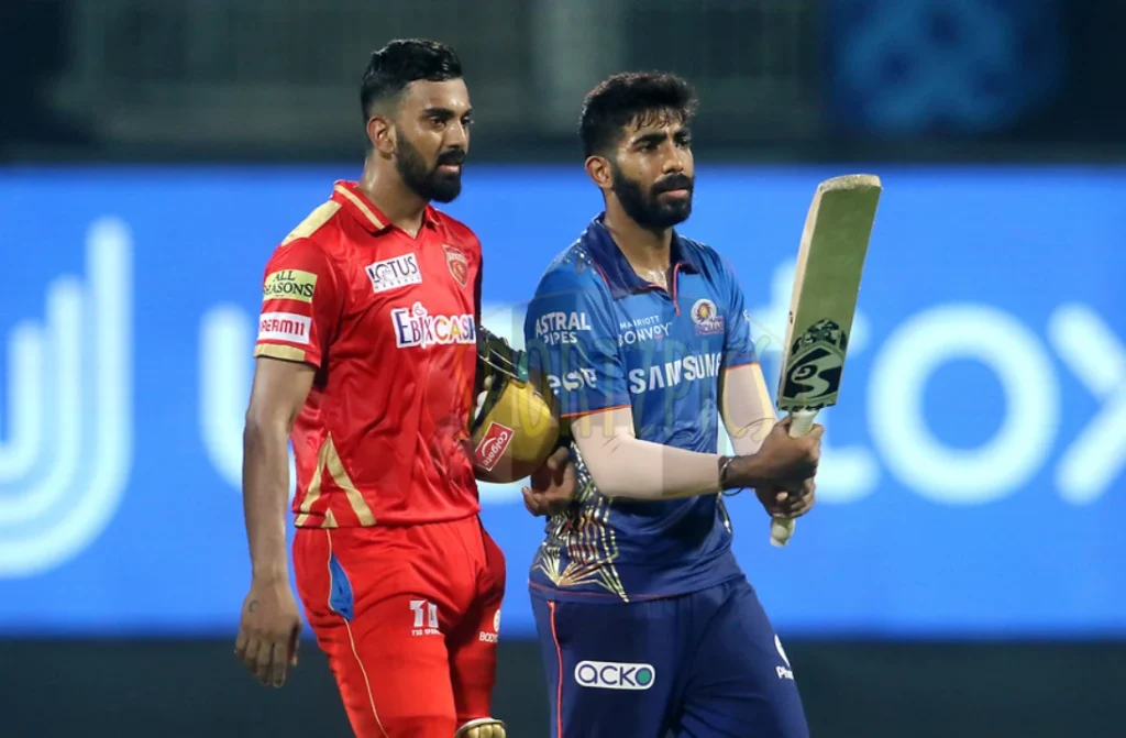 KL Rahul and Jasprit Bumrah in the IPL.