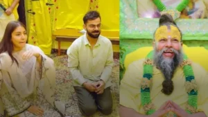 Virat Kohli and Anushka Sharma visit Vrindavan ashram post-Test retirement.