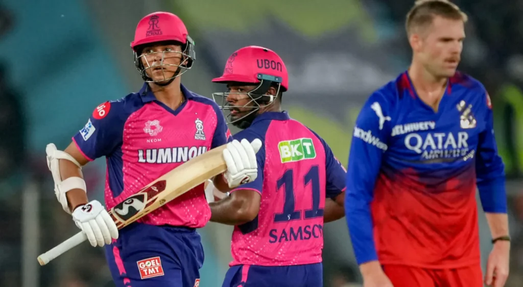 Yashasvi Jaiswal scored 45 runs off just 30 balls against RCB.