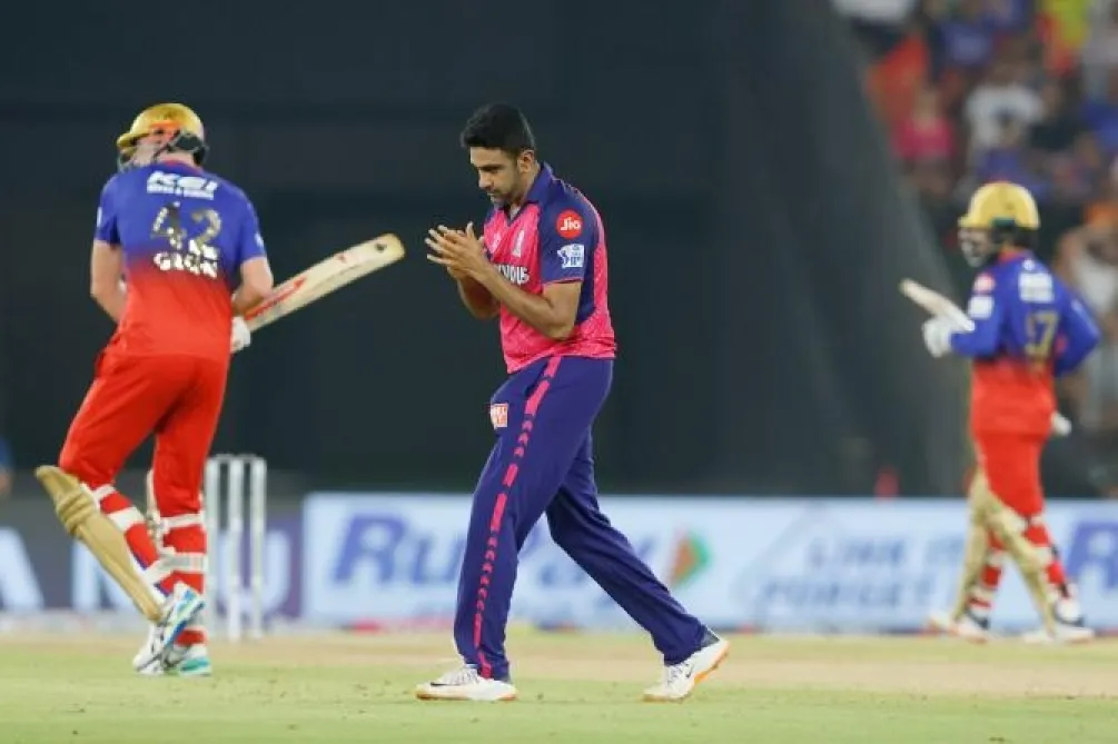 R Ashwin picked 2 wickets for 19 runs in the Eliminator match against RCB.