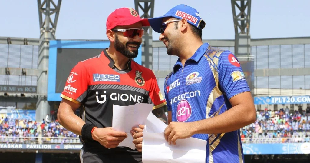 Rohit Sharma and Virat Kohli during the IPL.