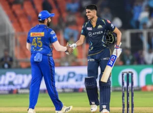 Rohit Sharma congratulates Shubman Gill for his Century.