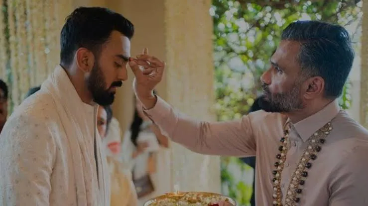 Suniel Shetty praised KL Rahul's viral celebration, hinting it was a pointed message to critics.