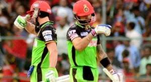 Virat Kohli and AB de Villiers had a 229 runs partnership against Gujarat Lions.