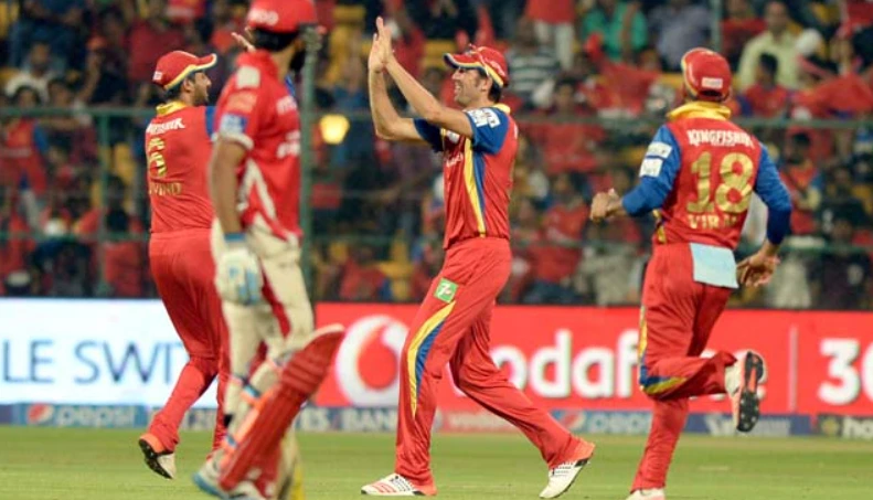Harshal Patel dismissed Glenn Maxwell for 10 runs off 10 balls.
