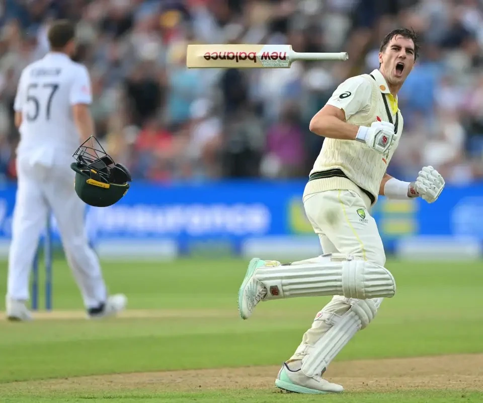 Pat Cummins is jubilant after leading Australia to victory.