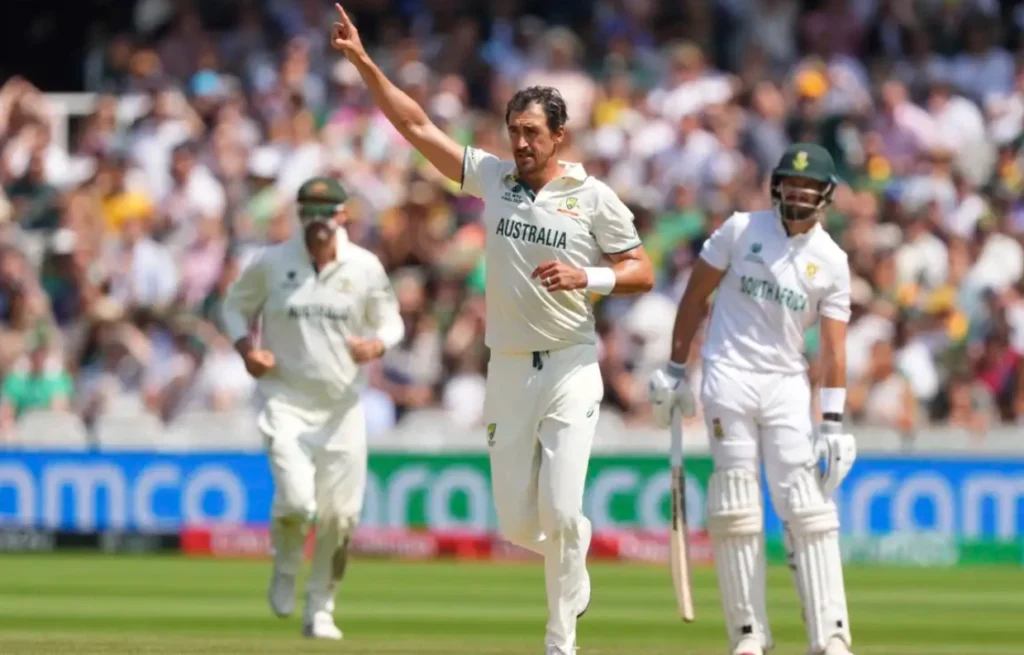 Mitchell Starc in the WTC Finals.