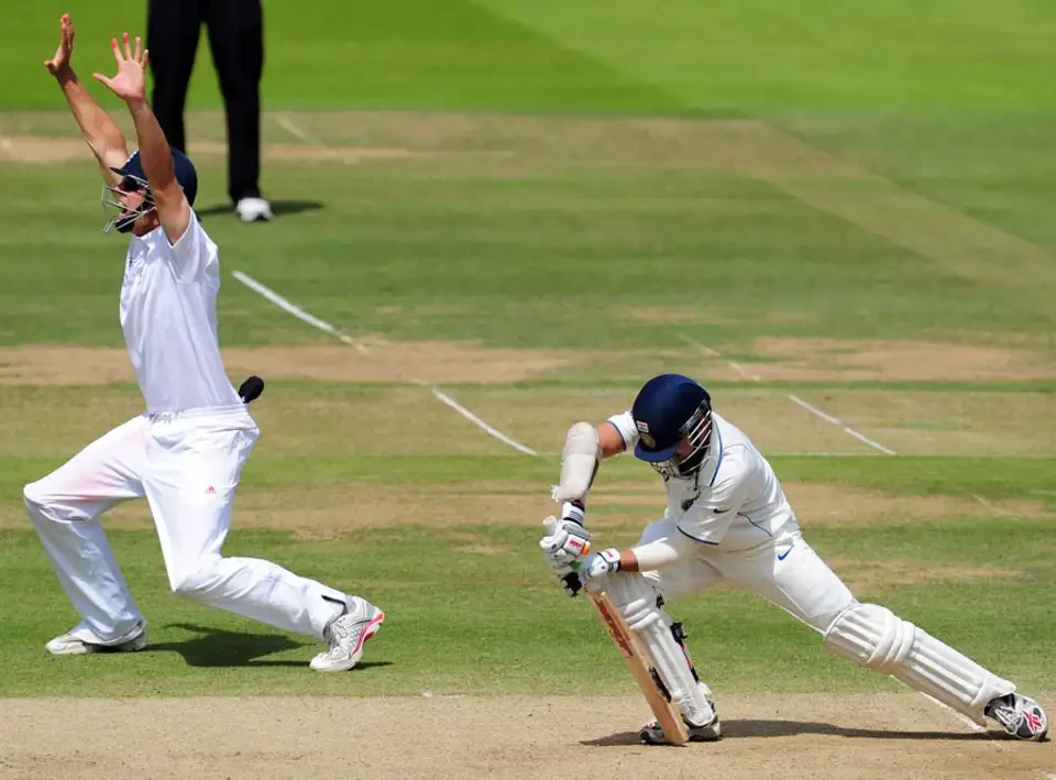Gautam Gambhir is about to be declared lbw.