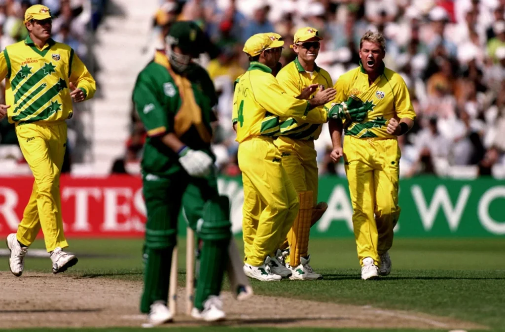 Shane Warne dismissed Herschelle Gibbs for 30 runs.