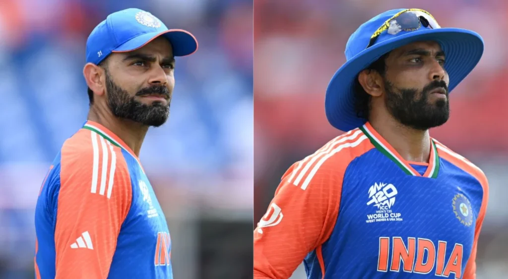 Virat Kohli and Ravindra Jadeja in a Frame.
