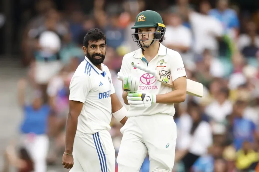 Jasprit Bumrah had a go at Sam Konstas.