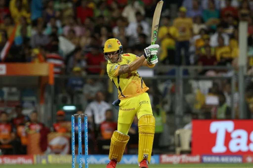 Faf du Plessis in the IPL Finals 2018.
