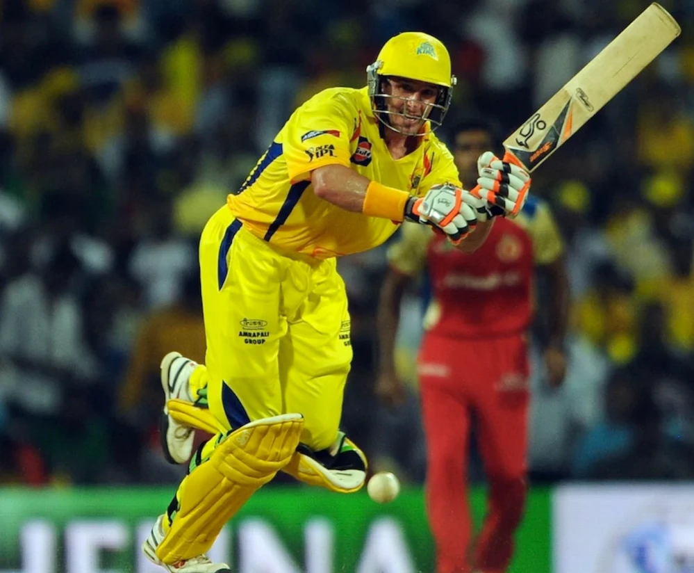 Michael Hussey in the IPL 2011 Finals.