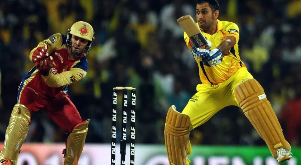 MS Dhoni in the IPL 2011 Finals.