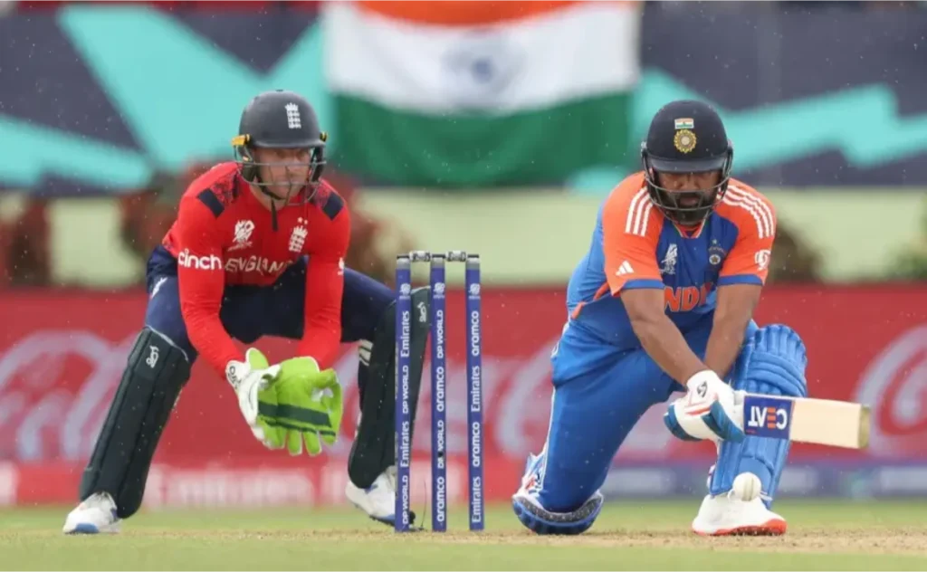 Rohit Sharma scored 57 runs off 39 balls.