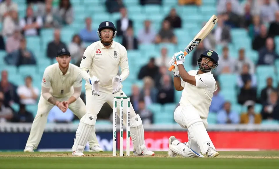 Rishab Pant gets his first hundred in a Test match, scoring six runs.