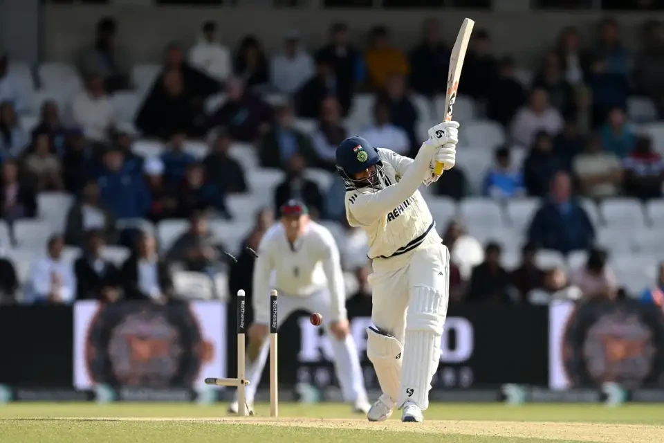 The middle stump of Jasprit Bumrah was struck down by Josh Tong.