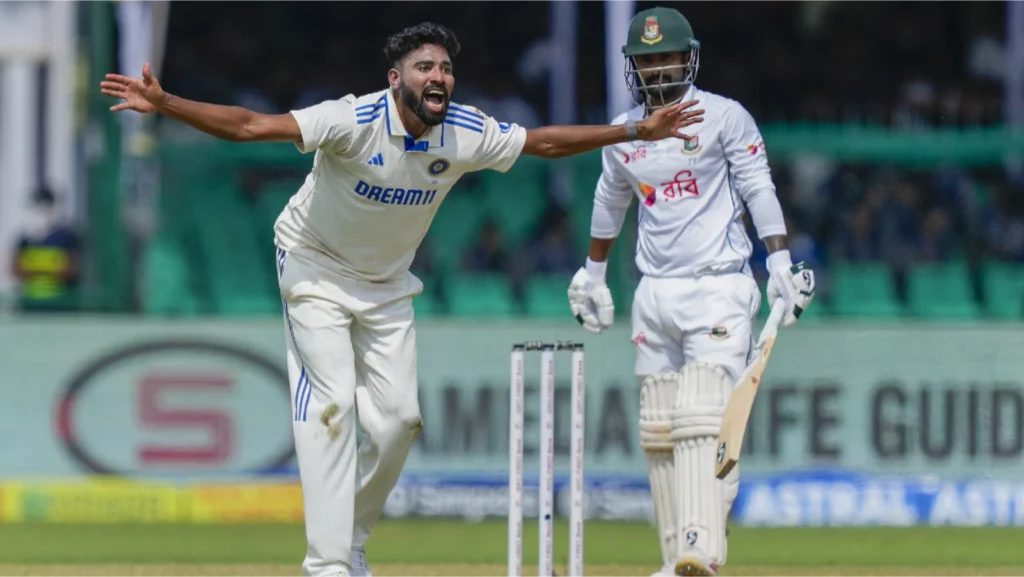 Litton Das of Bangladesh faces an appeal from Mohammed Siraj for his wicket.