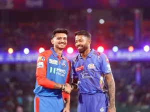 Axar Patel and Hardik Pandya at the Toss.