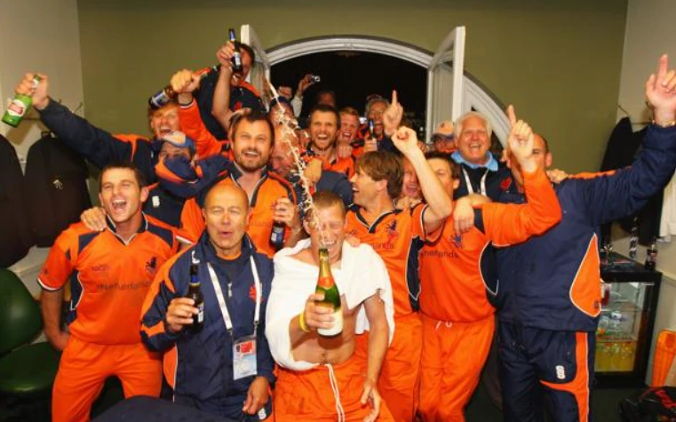 Netherlands defeated England by 4 wickets in the 2009 T20 World Cup.
