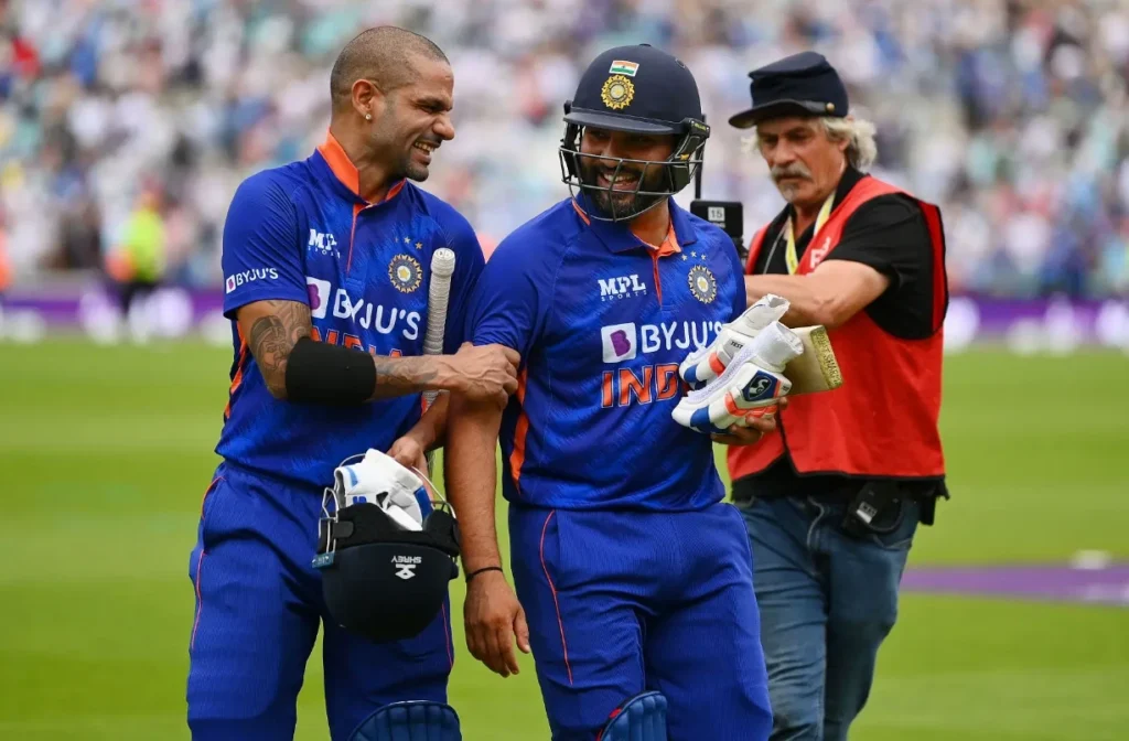 Shikhar Dhawan and Rohit Sharma for the Indian Team.
