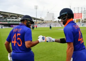 Rohit Sharma and Shikhar Dhawan opening for the Indian Team.