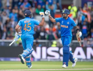 Rohit Sharma and Virat Kohli had a partnership of 98 runs.