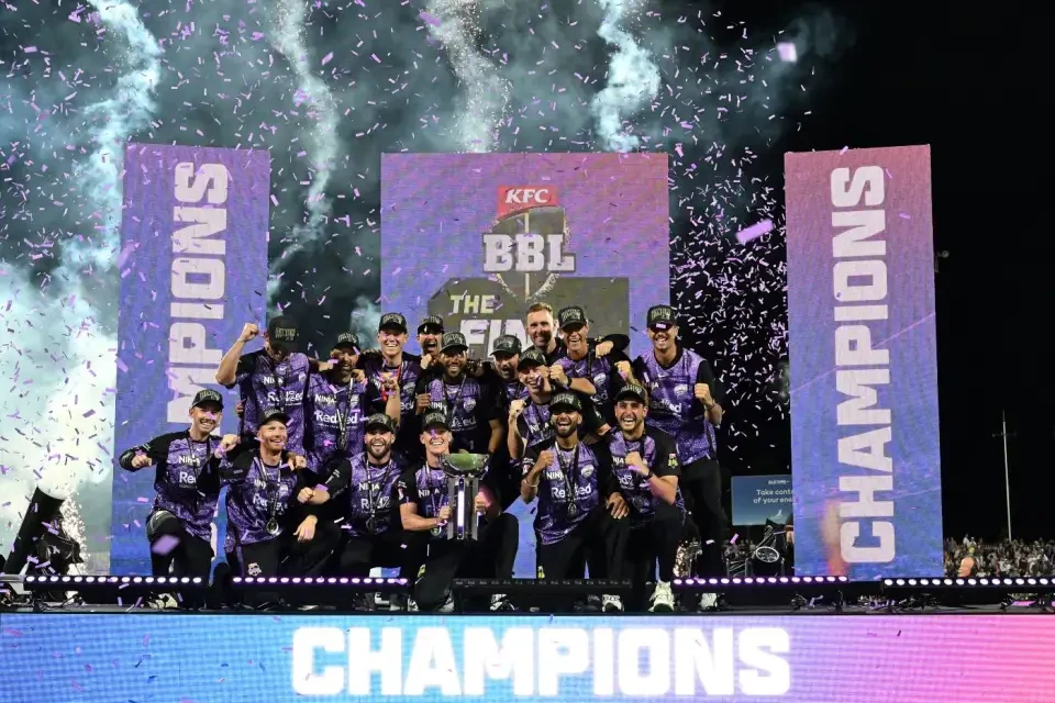 Hobart Hurricanes with a BBL title.