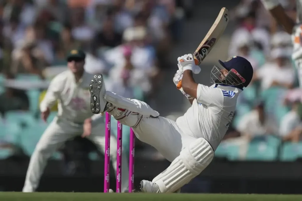 India's Rishabh Pant plays a ramp shot at the Sydney Cricket Ground.