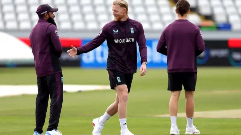 Ben Stokes joined the squad for training in Durham.