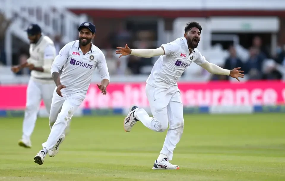Mohammed Siraj struck twice in two balls.