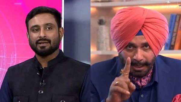 Ambati Rayudu and Navjot Singh Sidhu after the controversy.