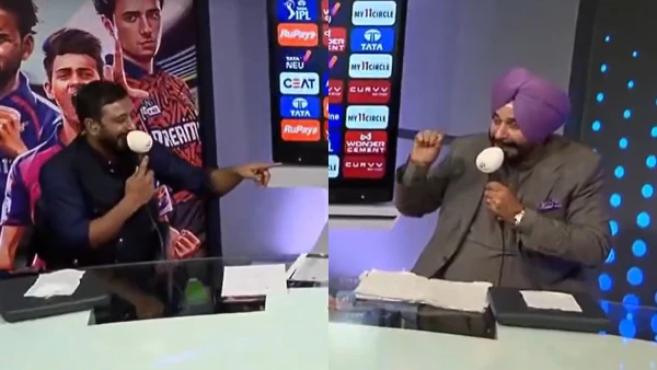 Rayudu and Sidhu in the commentary panel.