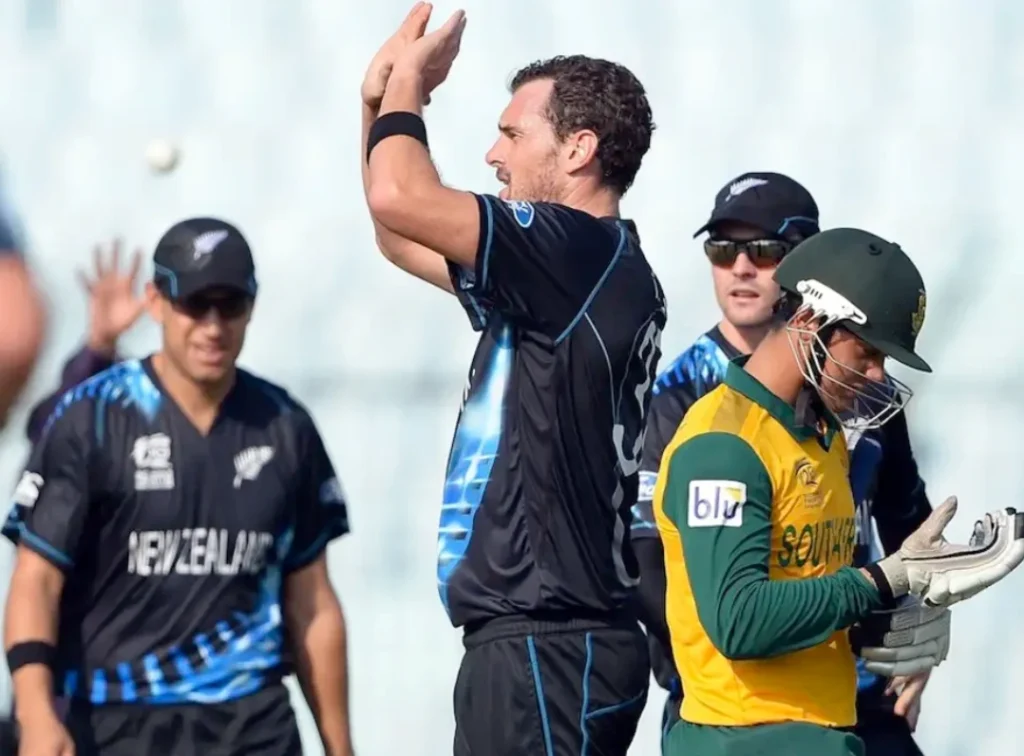 Quinton de Kock was dismissed for 4 runs off 8 balls.