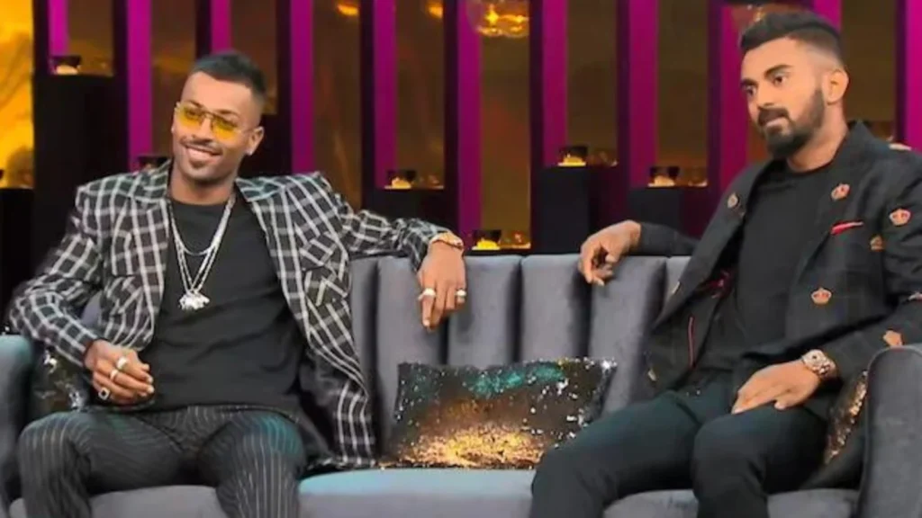 Hardik Pandya and KL Rahul on the talk show.