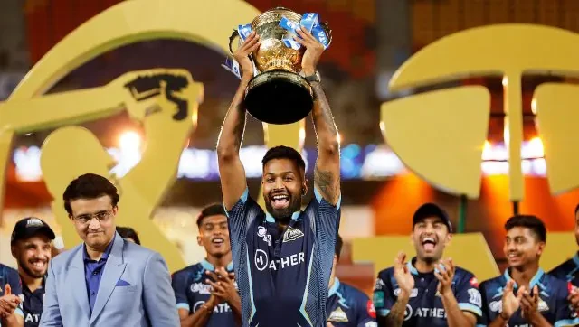 Hardik Pandya after winning the IPL 2022.